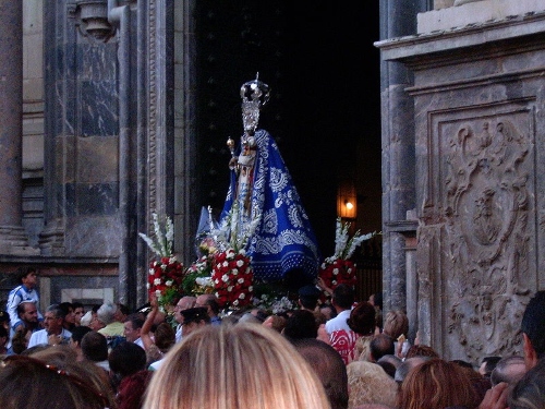 La Virgen de la Fuensanta durante la Velá de la Fuensanta